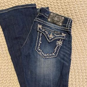 miss me boot cut dark wash jeans size 27